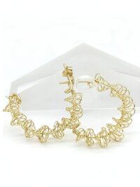 Ohrringe Gold gewebt in 585 Gold