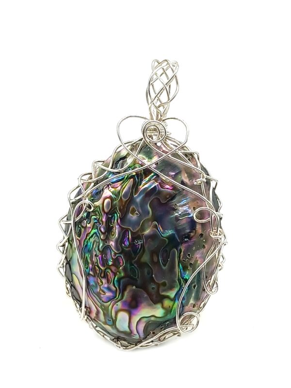 Kettenanhänger Paua-Muschel Abalone in 925 Sterlingsilber