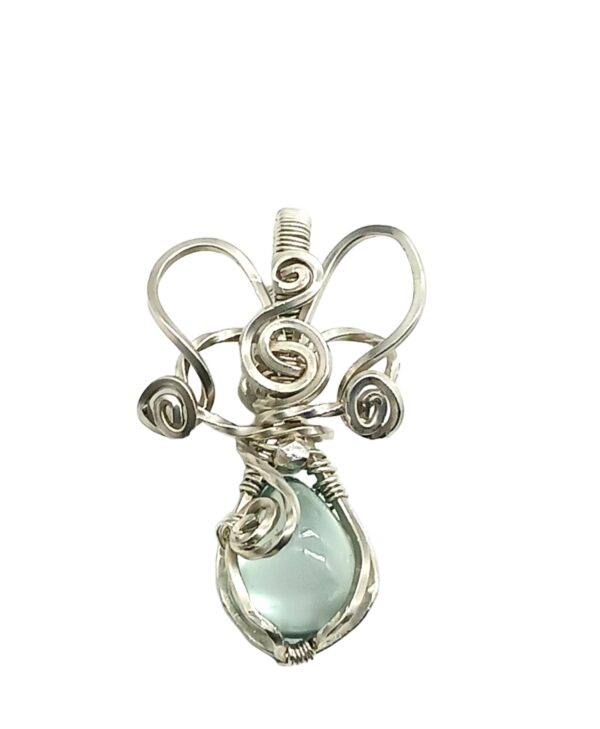 Schmuckanhänger grünlicher Peridot in 925er Sterlingsilber