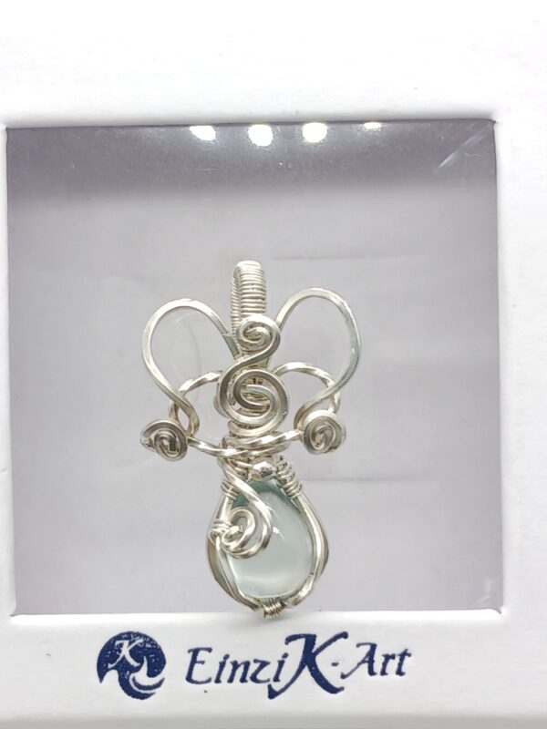 Schmuckanhänger grünlicher Peridot in 925er Sterlingsilber – Bild 4