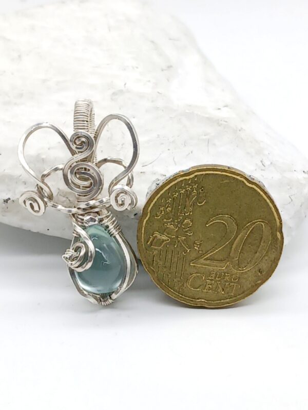 Schmuckanhänger grünlicher Peridot in 925er Sterlingsilber – Bild 10