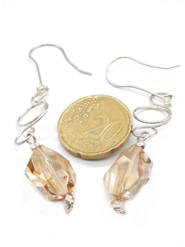 Ohrringe Swarovski® Kristalle goldfarben 925 Silber – Bild 4